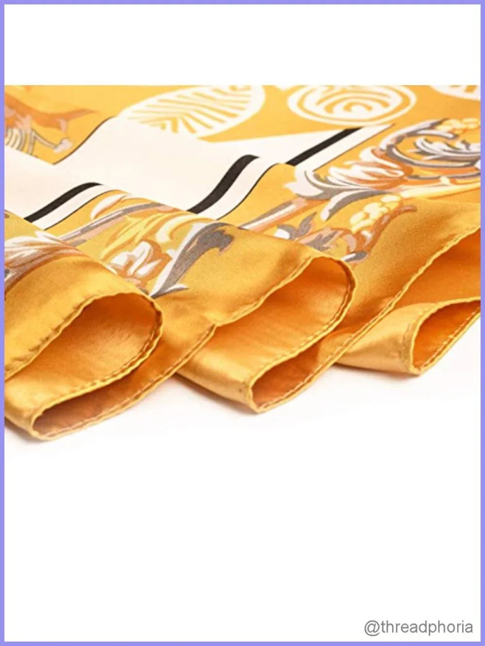 Silk Feeling Polyester Square Scarf Floral Print Hair Wrap 35x35